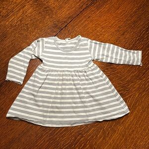 Quincy Mae Gray Striped Dress